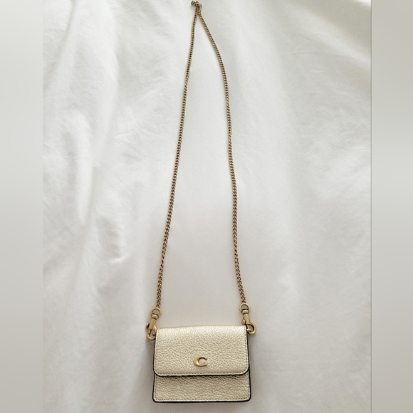Coach Gold Crossbody Bag NWOT - Picture 2 of 16